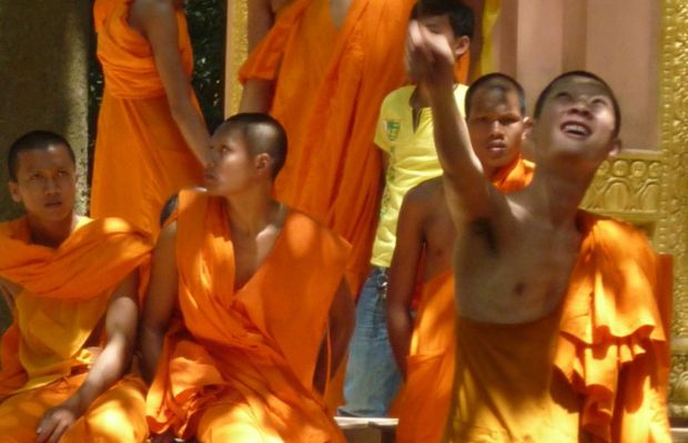 Local monks in the temples