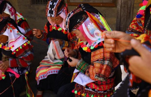 Embroidery in Lo Lo Chai Village, Ha Giang