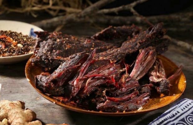 Smoked buffalo meat