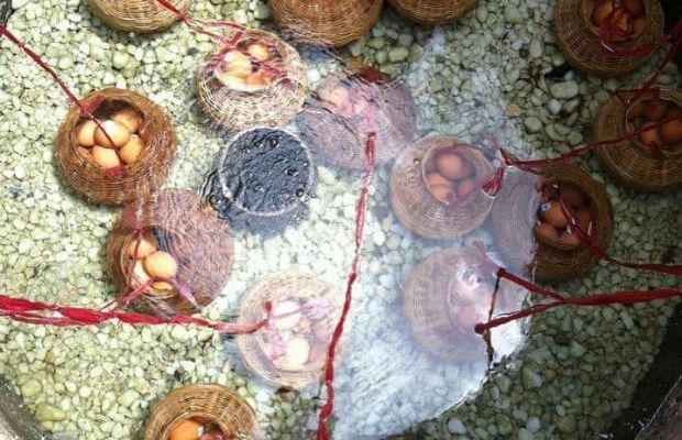 Egg boiling in Binh Chau Hot Spring