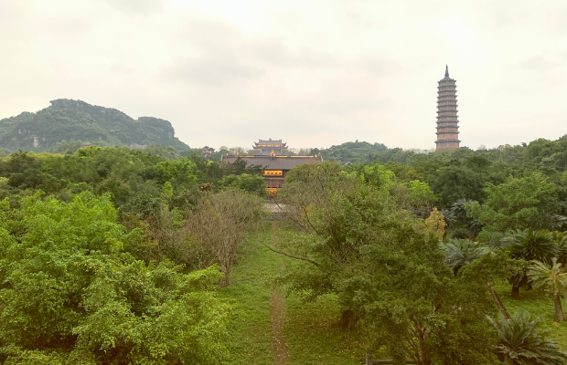 A corner inside Bai Dinh Pagoda