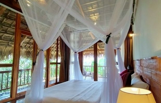 Deluxe Bamboo View Bungalow in Pu Luong Boutique