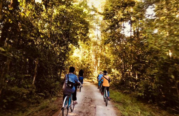 Biking in the Cat Tien National Park