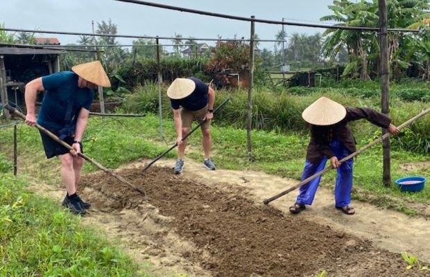 Doing farming in Hoi An