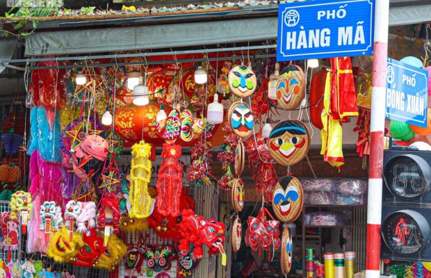Hang Ma Street during the Mid-Autumn festival in Vietnam