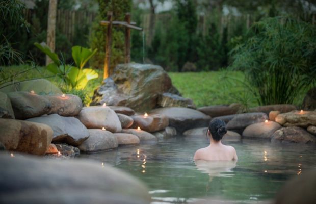 Onsen bathing in Alba Wellness Valley