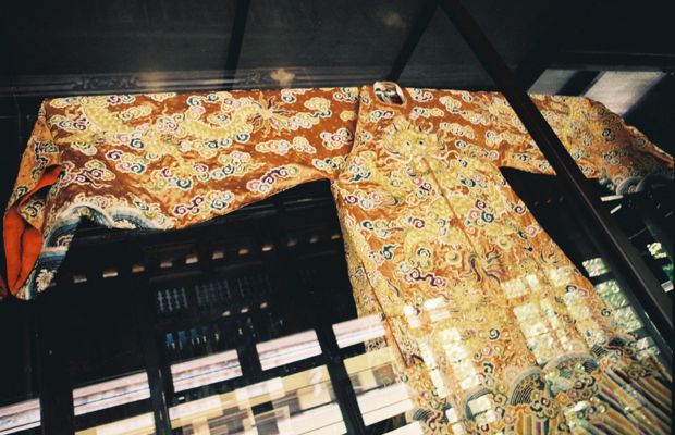 Royal costumes displayed in the Hue Royal Museum of Antiquities