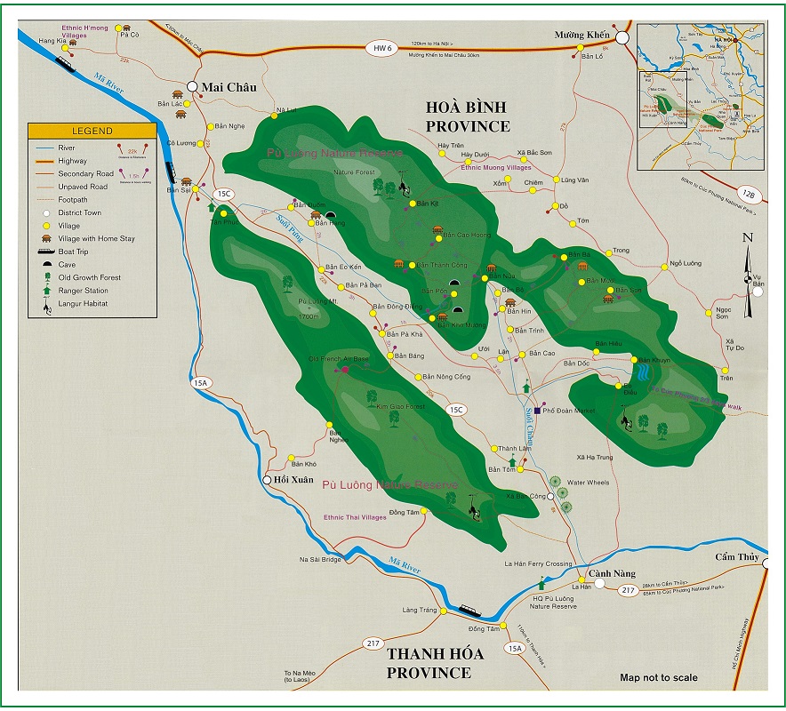 Map of Pu Luong Nature Reserve