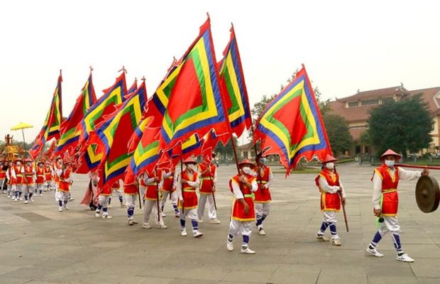 Procession ceremony in the Hung King Temple Festival