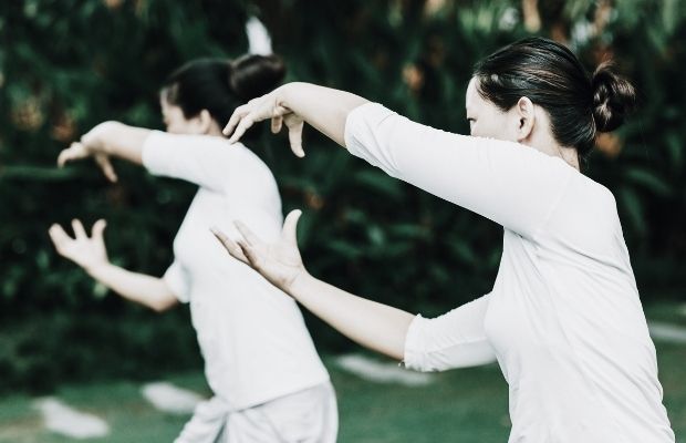 Doing Yoga in TIA Wellness Resort