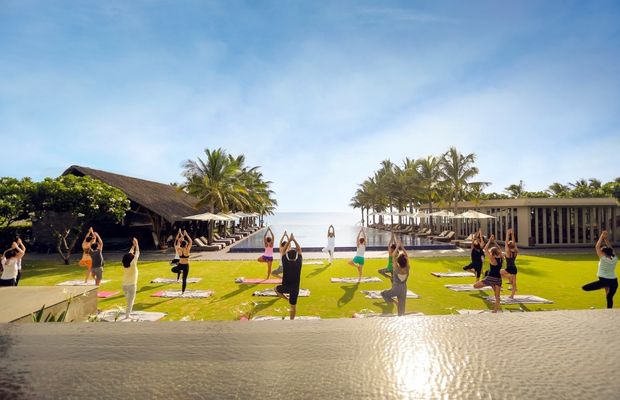 Yoga class at Naman Retreat Resort & Spa
