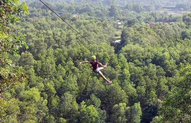 Zipline in Alba Wellness Valley Hue